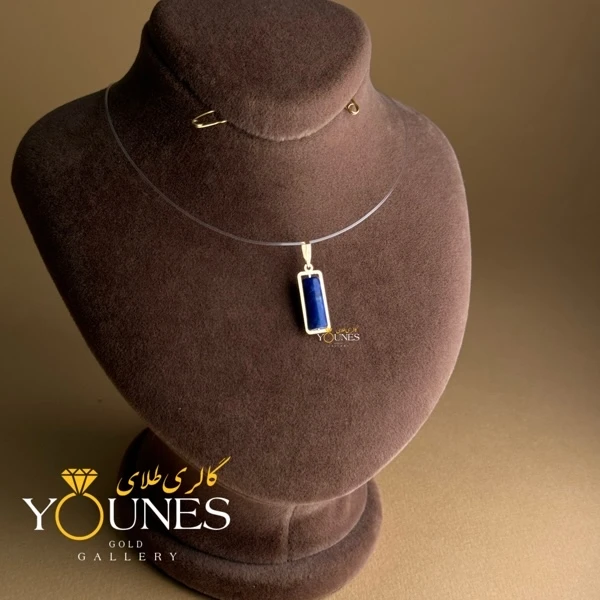 آویز طلا سنگ لاجورد آبی